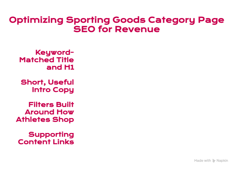 porting Goods Category Page SEO - Visual 1